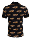 Black Car Print Short Sleeve Polo T-shirt