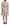 Pink Jaquard 3/4 Sleeve Sheath Midi Dress