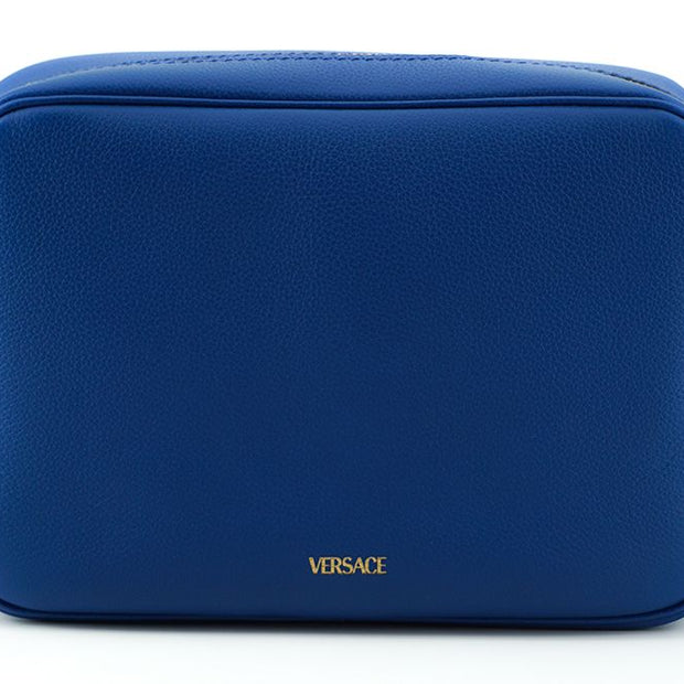 Elegant Blue Calf Leather Camera Case Bag