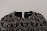 Black Gray Jacquard Sheath Bodycon Dress