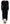 Black Sheath Midi Gown Wool Wrap Dress