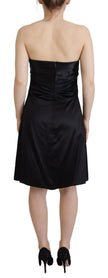 Black Silk Shift Short Mini Party Dress