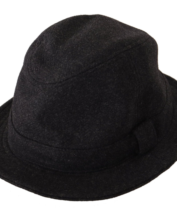 Gray Virgin Wool Logo Fedora Trilby Cappello Hat
