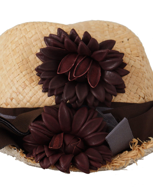 Yellow Ribbon Floral Embellished Straw Hat