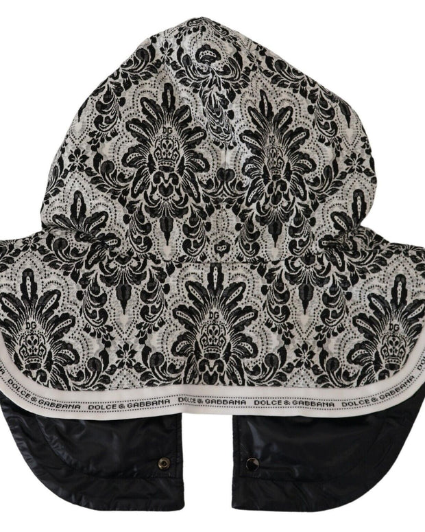 White Floral Whole Head Wrap One Size Cotton Hat