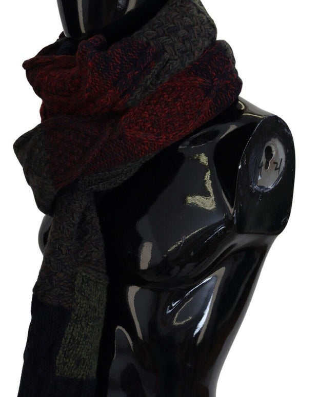 Multicolor Knitted Men Neck Wrap Shawl Scarf