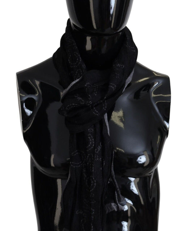 Elegant Italian Wool Men's Scarf Wrap