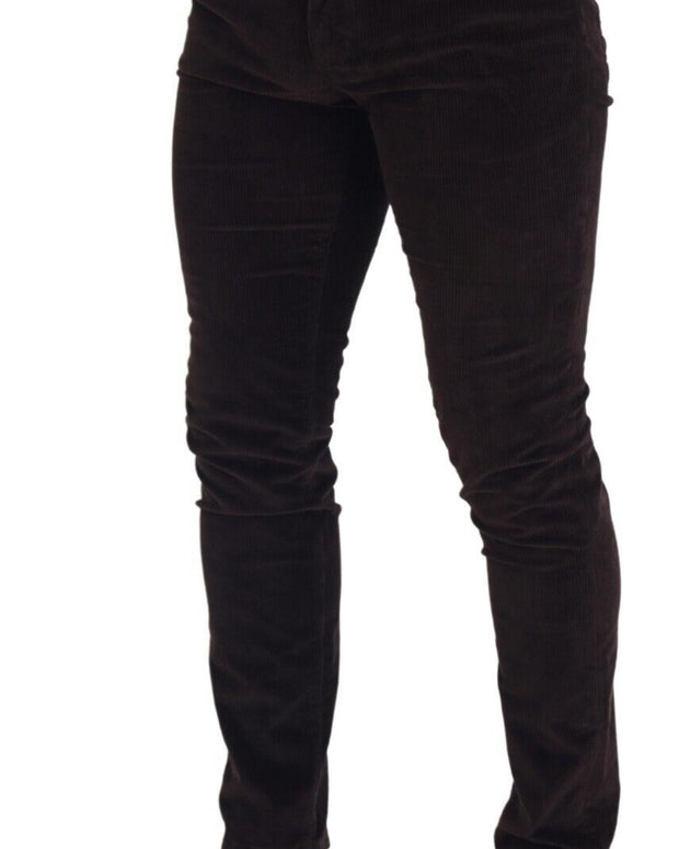 Brown Corduroy Men Casual Trouser Pants