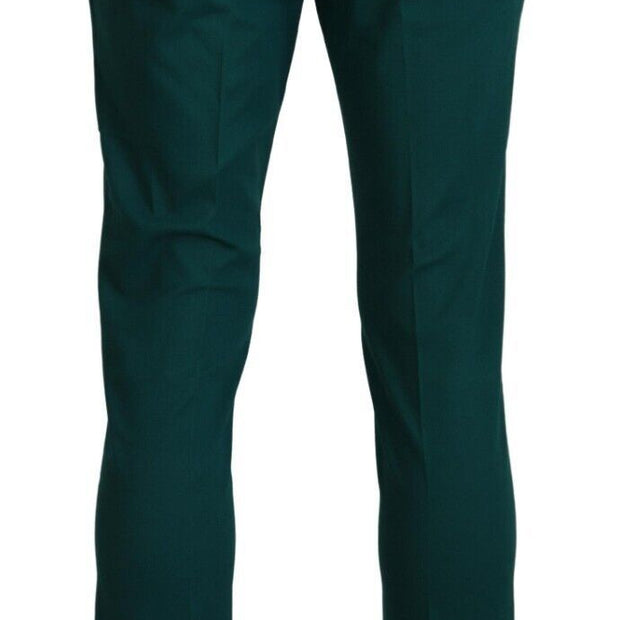 Elegantly Tailored Green Pure Cotton Pants