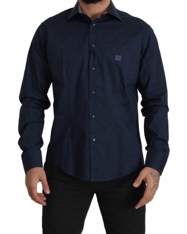 Navy Blue Cotton Dress Formal Shirt
