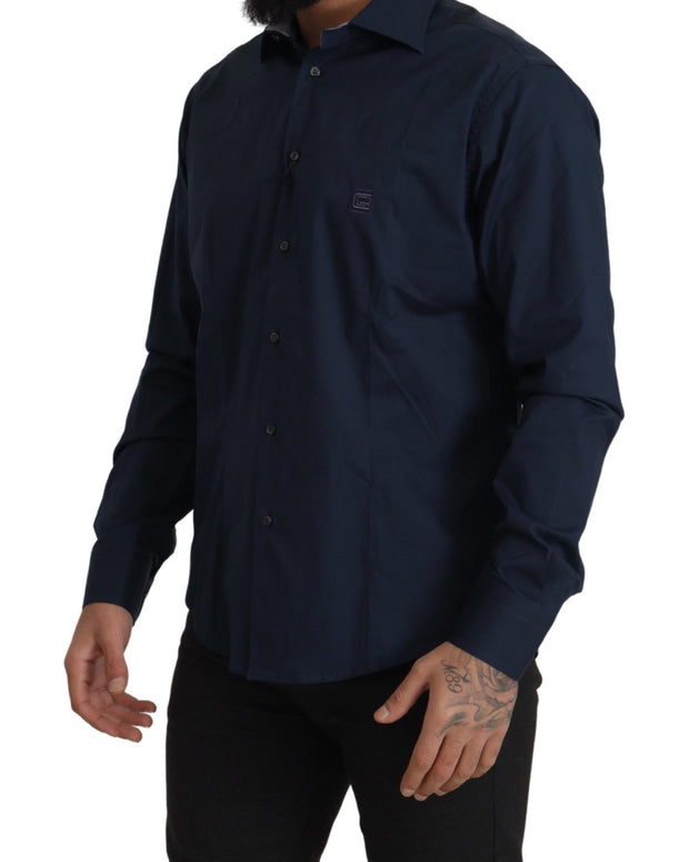 Navy Blue Cotton Dress Formal Shirt