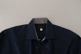 Navy Blue Cotton Dress Formal Shirt