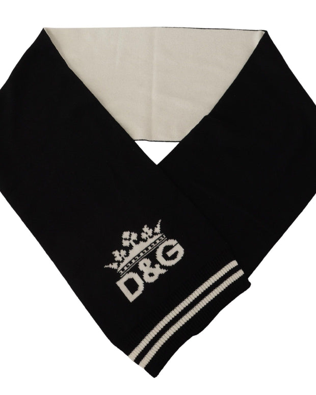 Black White Cotton DG Printed Cashmere Shawl Scarf