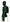 Green Crown Embroidered Shawl Fringe Blend Silk
