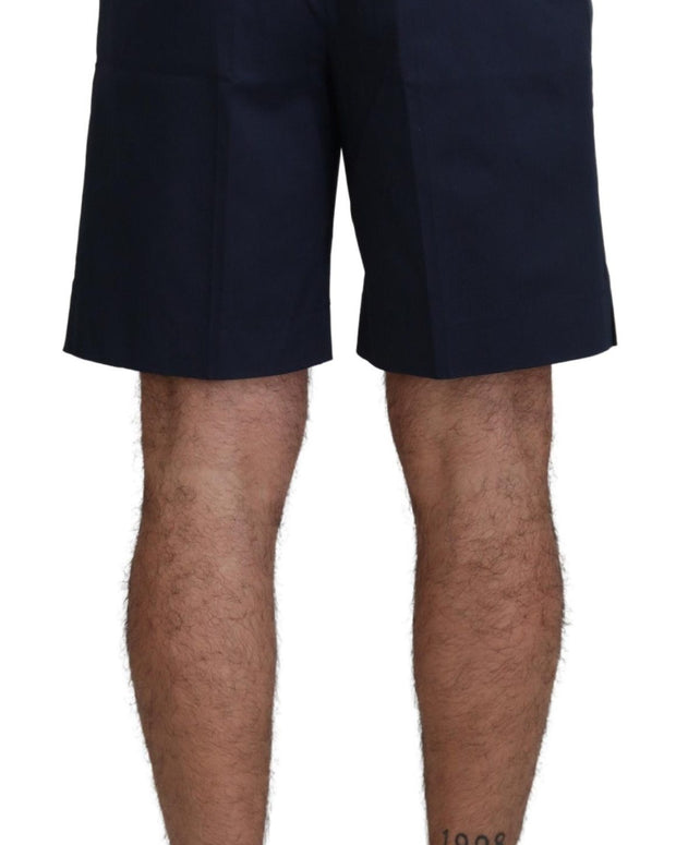 Blue Chinos Cotton Stretch Casual Shorts