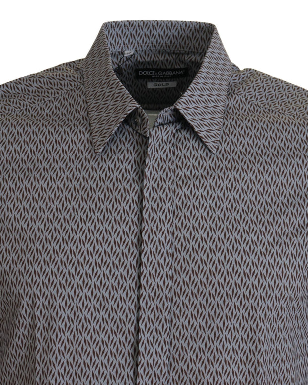 Gray Brown GOLD Slim Fit Dress Formal Shirt