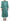 Blue Sequined Pleated Aline Midi Nylon Dress
