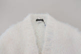 White Long Sleeves Fringes Cardigan Jacket