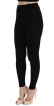 Black Slim Fit Women Cashmere Pants