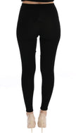 Black Slim Fit Women Cashmere Pants