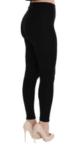 Black Slim Fit Women Cashmere Pants