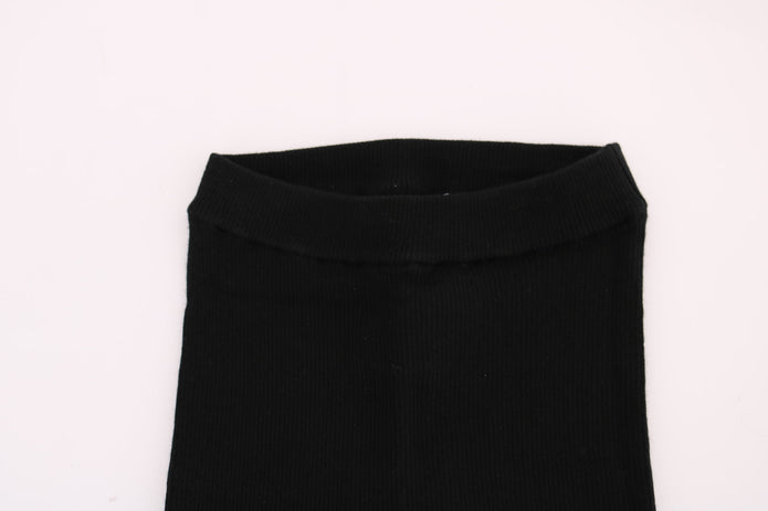 Black Slim Fit Women Cashmere Pants