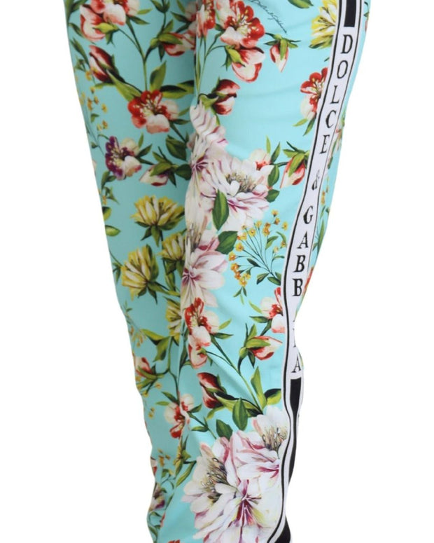 Multicolor Floral Sweatpants Pants