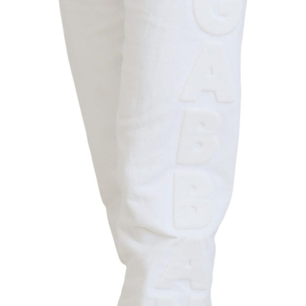 Elegant White Cotton Trousers