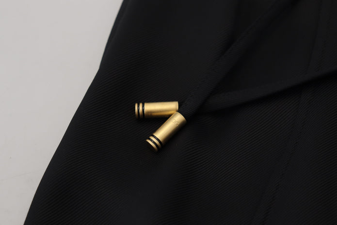 Black Straight Fit Cotton Pants