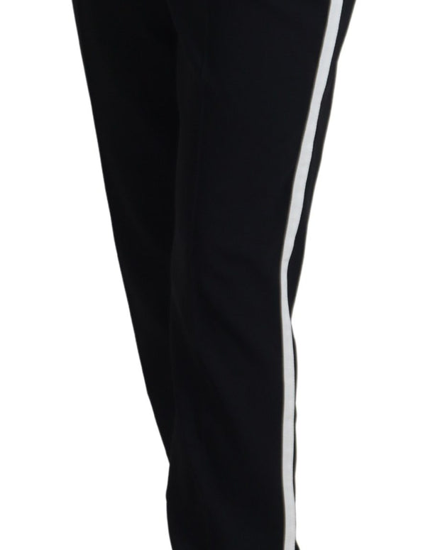 Black Tapered Women Wool Pants