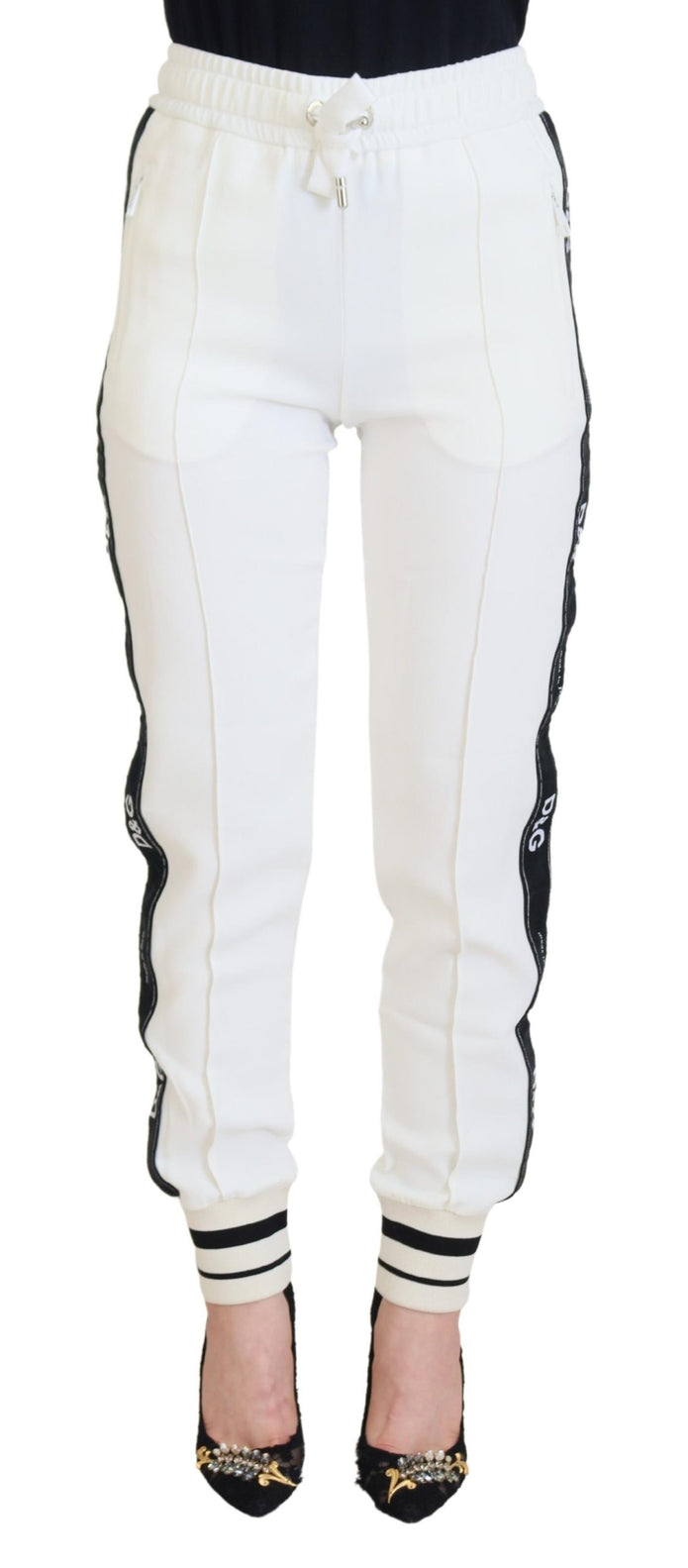 White DG Logo Sweatpants Pants
