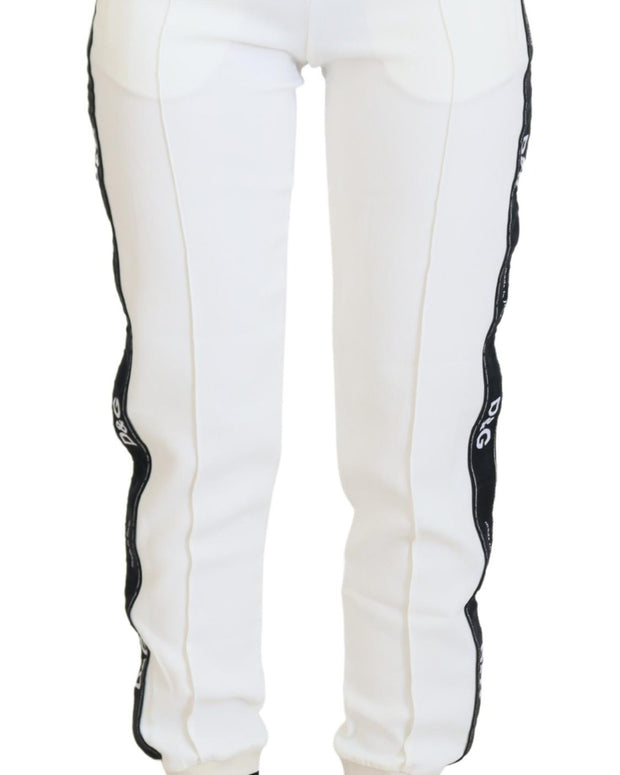 White DG Logo Sweatpants Pants