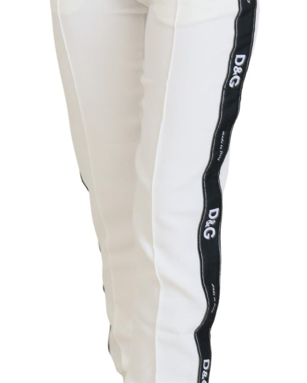 White DG Logo Sweatpants Pants