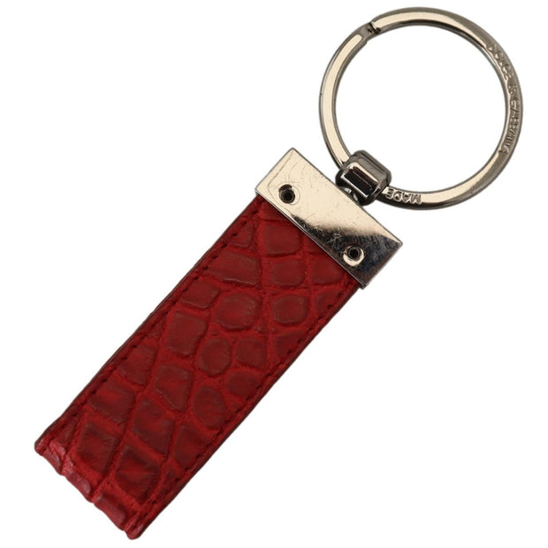 Chic Red Leather Keychain & Charm Accessory