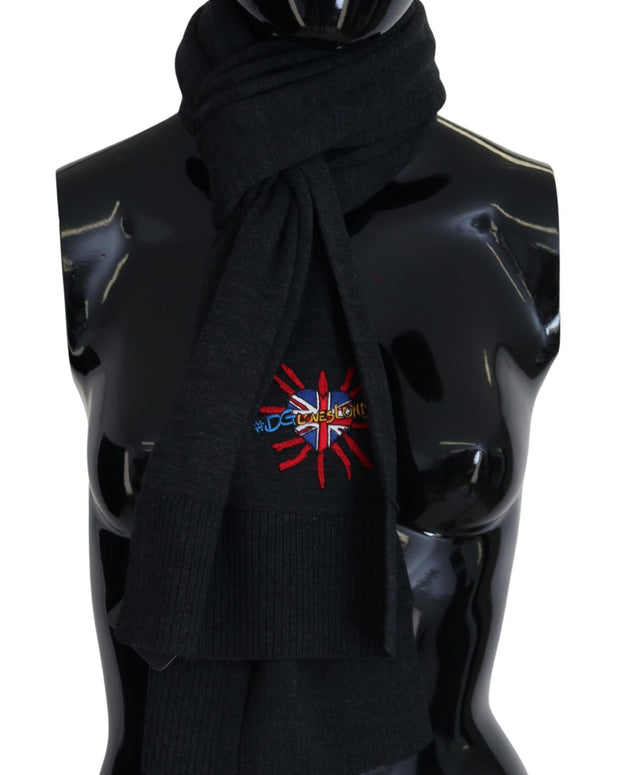Black Sacred Heart #DGLovesLondon Wrap Scarf
