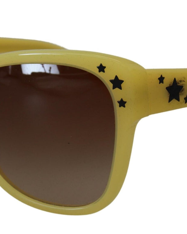 Yellow Acetate Frame Stars Embellishment DG4124 Sunglasses