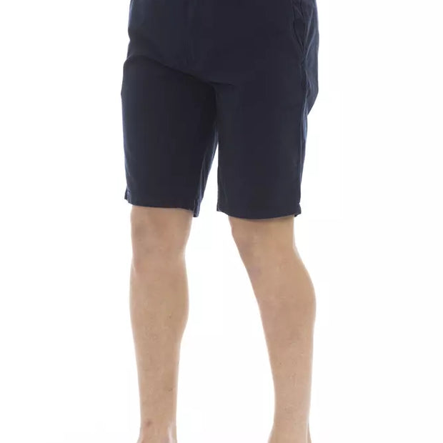 Blue Cotton Men Bermuda Short