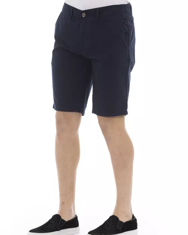 Blue Cotton Men's Bermuda Short