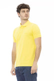 Yellow Cotton Men Polo