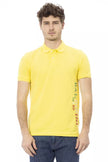 Yellow Cotton Men Polo