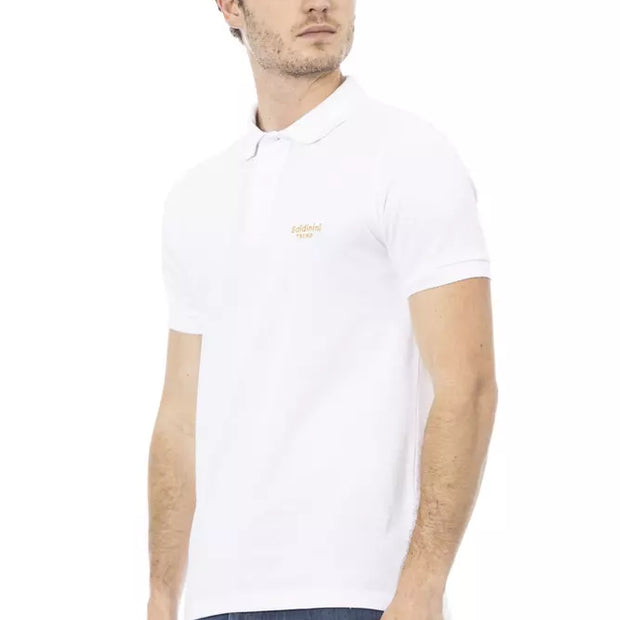 White Cotton Men Polo