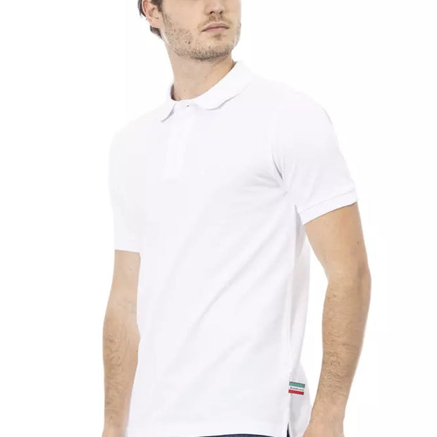 White Cotton Men Polo