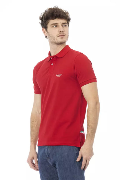 Red Cotton Men Polo