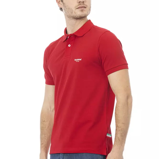 Red Cotton Men Polo