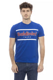 Blue Cotton Men T-Shirt