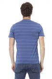 Blue Cotton Men T-Shirt