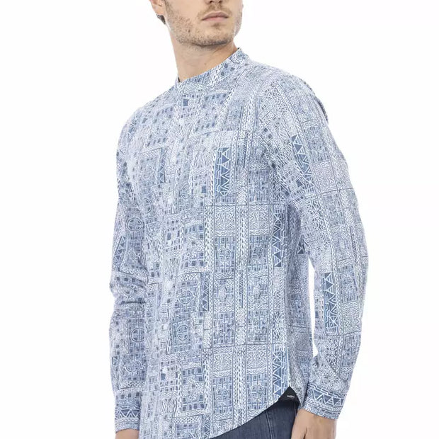 Light Blue Cotton Men Shirt