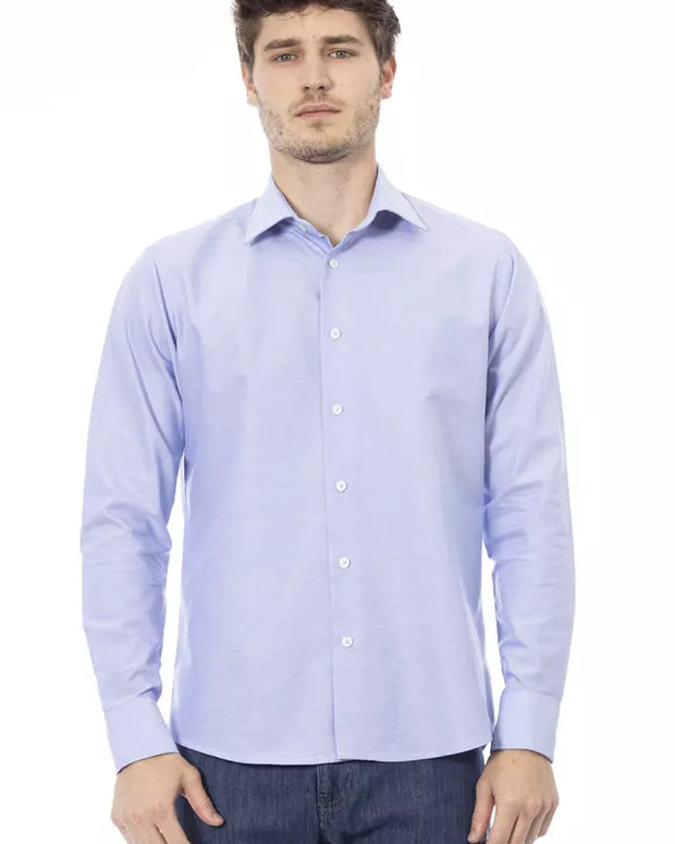 Light Blue Cotton Men Shirt