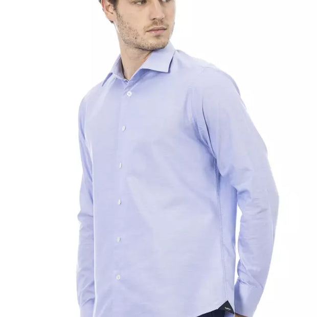 Light Blue Cotton Men Shirt