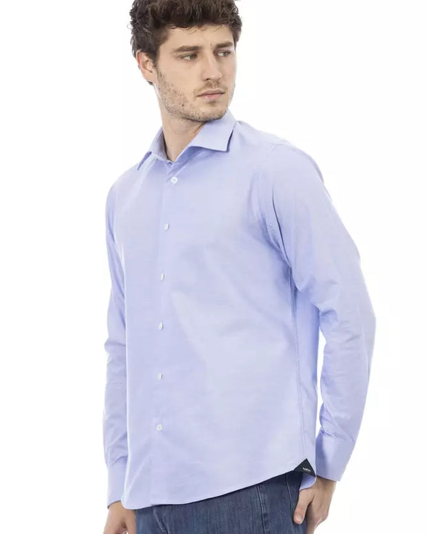 Light Blue Cotton Men Shirt